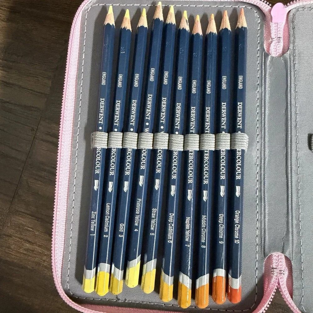 Derwent Watercolor Pencil Set of 72 England Pink Case 2 Lyra Rembrandt Splender